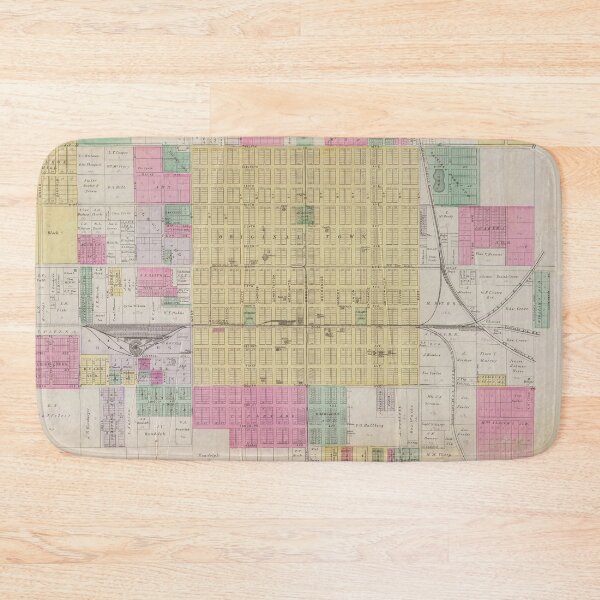 Item preview, Old Emporia Kansas Map (1887) Vintage KS city & Street atlas designed and sold by BravuraMedia.