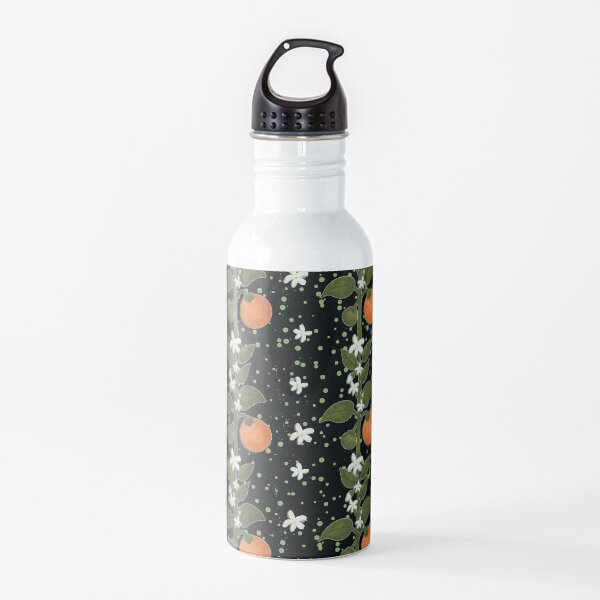 Tangerine Flowers Home Water Bottle