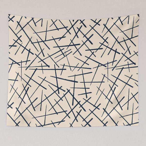 Item preview, Abstract blue lines pattern designed and sold by Mashusha-art.