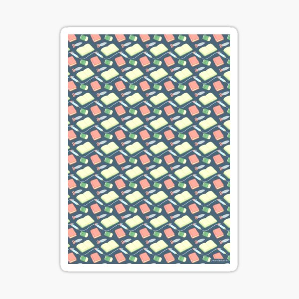 School Time Pattern Sticker