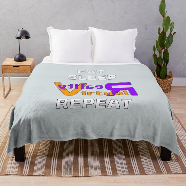 Item preview, Eat Sleep VR Repeat - Virtual Reality Purple Orange designed and sold by ViewerEqualsPhoton.