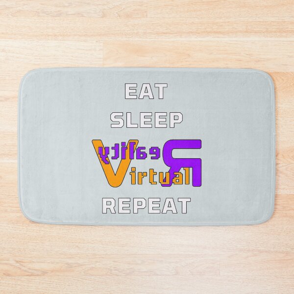 Item preview, Eat Sleep VR Repeat - Virtual Reality Purple Orange designed and sold by ViewerEqualsPhoton.