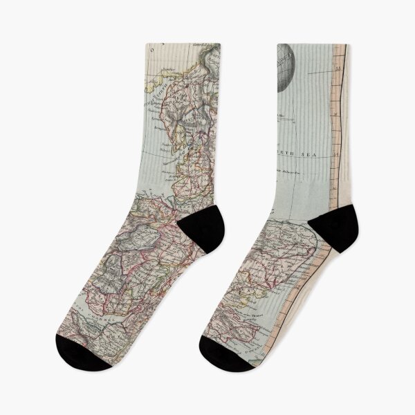 Item preview, Old England Map (1850) Vintage Britain Atlas designed and sold by BravuraMedia.
