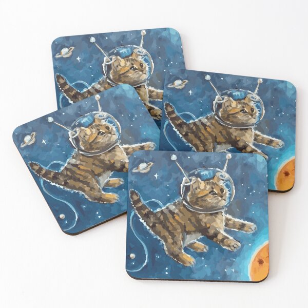 Item preview, Astronaut Cat in Space designed and sold by GL Digital Artwork .