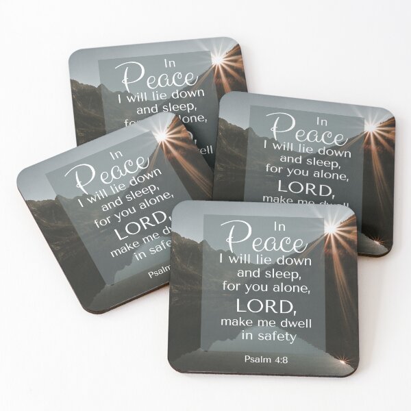 Item preview, In Peace Psalms 4: 8 Sticker designed and sold by AliDeus.