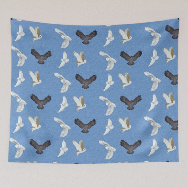 Item preview, Soaring Owls Blue designed and sold by Ashley Gagnon.