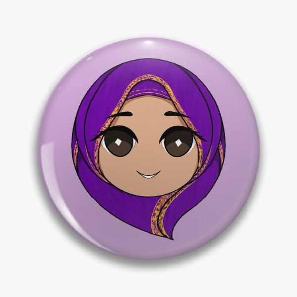 Item preview, Chibi Head: Purple Hijabi designed and sold by EllaStrong18.