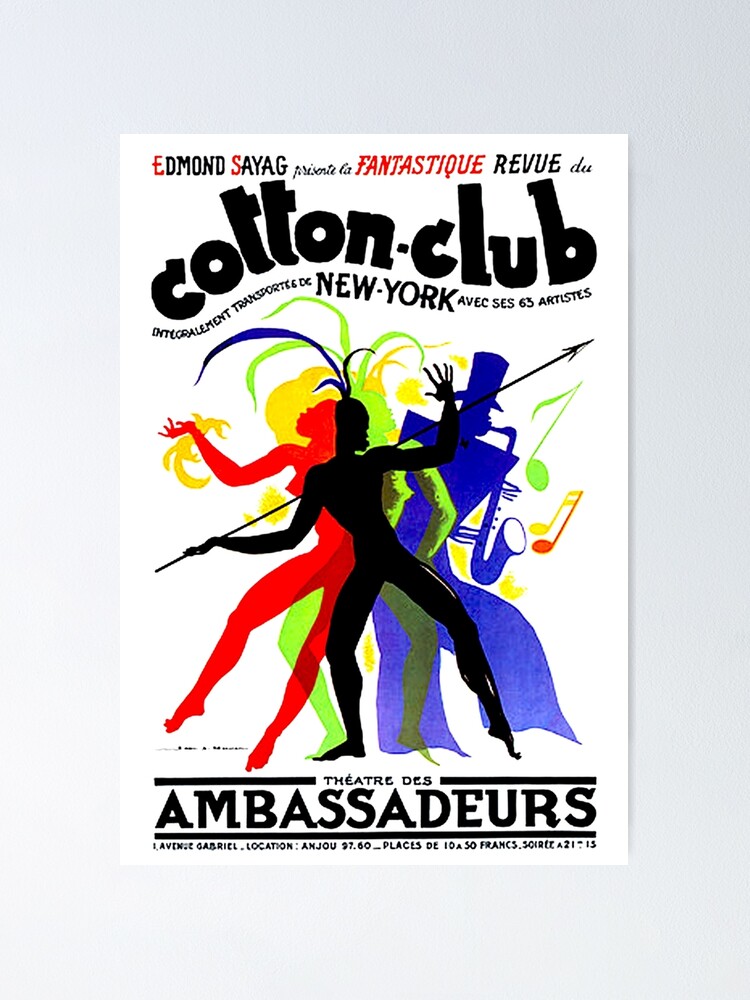 COTTON CLUB; Vintage Nightclub Advertising Print