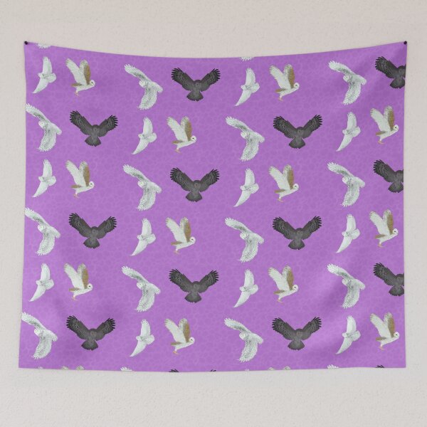 Item preview, Soaring Owls Purple designed and sold by Ashley Gagnon.