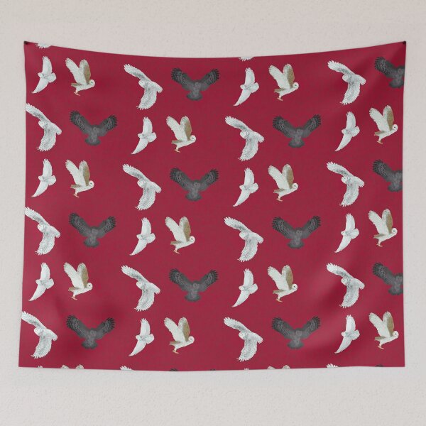 Item preview, Soaring Owls Red designed and sold by Ashley Gagnon.