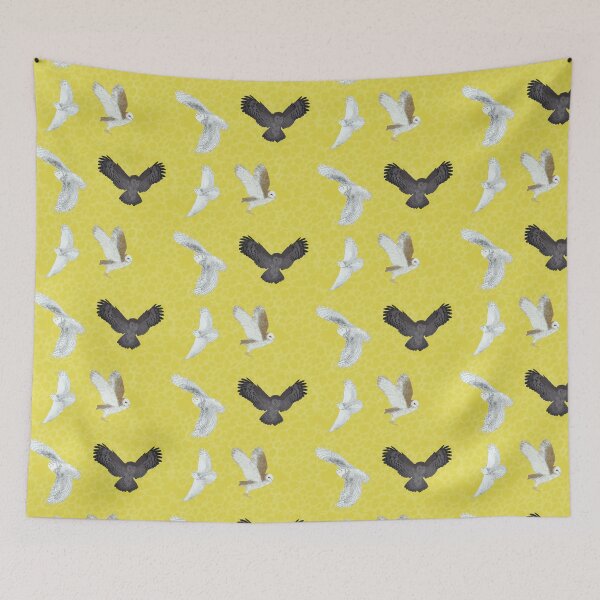 Item preview, Soaring Owls Yellow designed and sold by Ashley Gagnon.