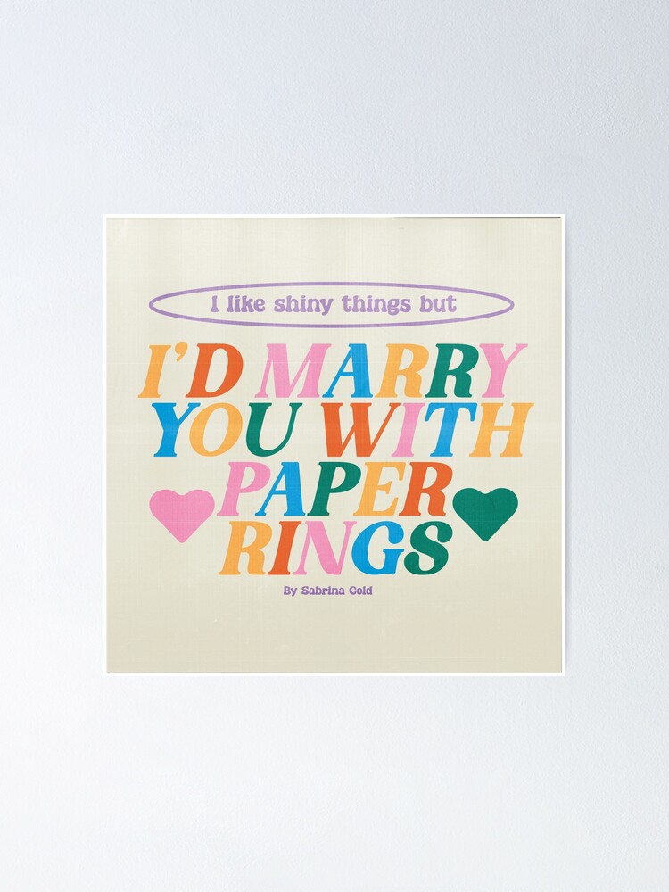 "Paper Rings, Taylor, Swift, Lyrics Lover" Poster for Sale by