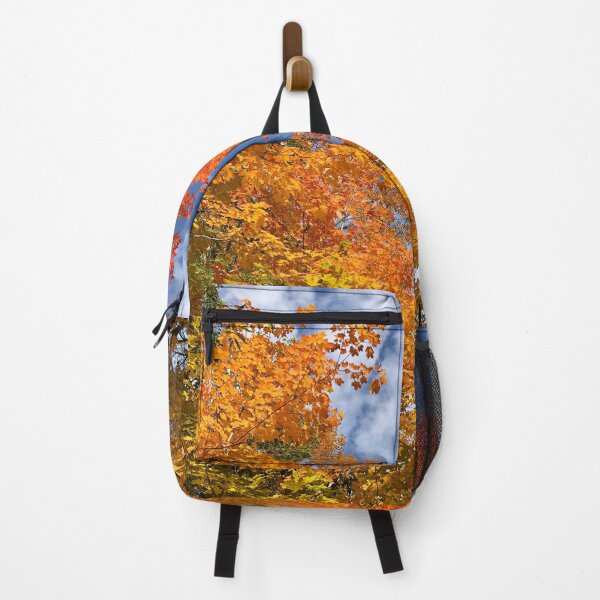 Item preview, Fall Colors Maple Red Orange Yellow Leaves Trees Blue Sky White Clouds Autumn  designed and sold by HppyStrngHelthy.