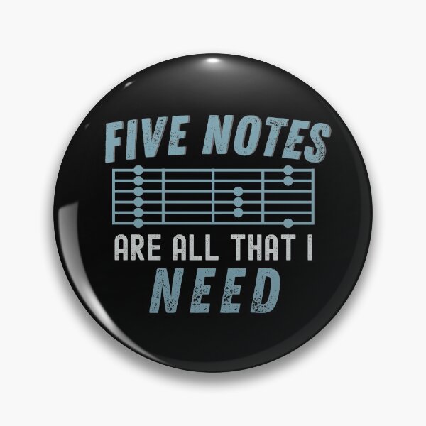 Item preview, 5 Notes Are All That I Need Minor Pentatonic Scale designed and sold by 12BarTees.