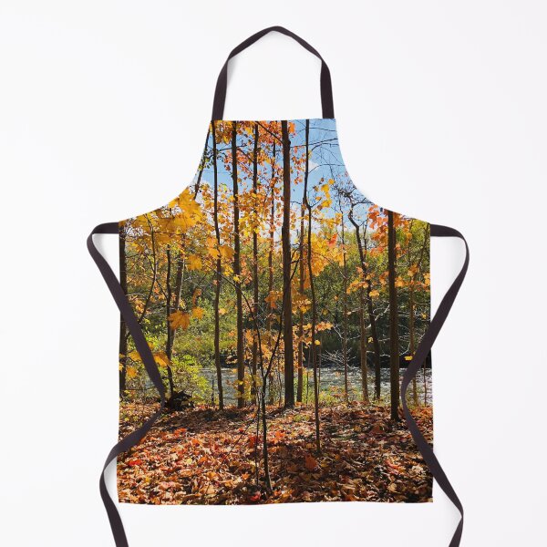 Item preview, Fall Colors Maple Red Orange Yellow Leaves Trees Forest River Blue Sky White Clouds Autumn designed and sold by HppyStrngHelthy.