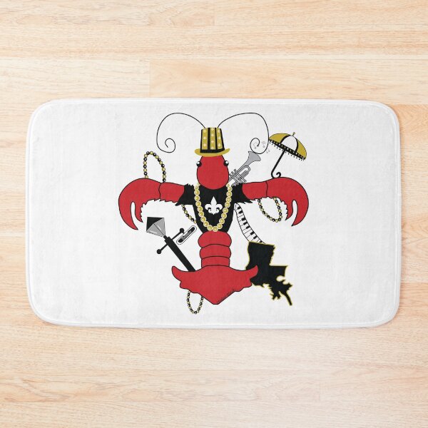 Item preview, New Orleans Red Louisiana Crawfish Fleur de Lis designed and sold by StudioBlack.