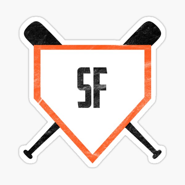 "San Francisco Abbreviation Retro Baseball Home Plate Design" Sticker