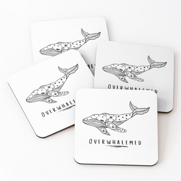 Item preview, Overwhalemed | Funny Whale Shirt designed and sold by Presto Prints Design.