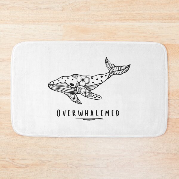 Item preview, Overwhalemed | Funny Whale Shirt designed and sold by Presto Prints Design.
