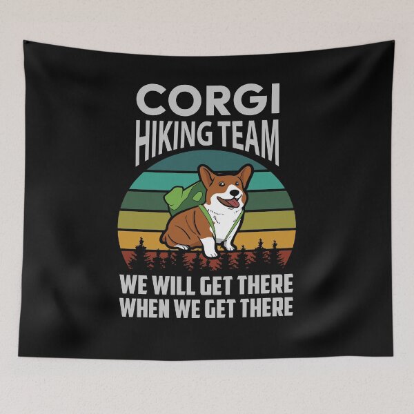 Item preview, Dog Lover Hiking Shirt Corgi Hiking Team designed and sold by RoguePixel.