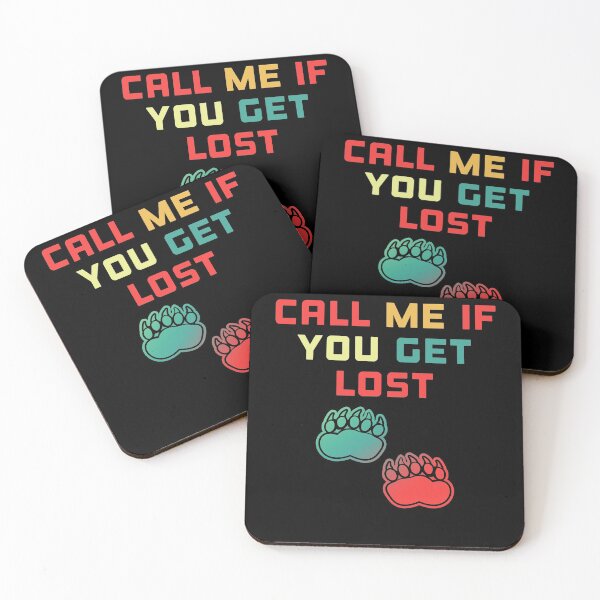 Item preview, Call Me If You Get Lost funny Vintage retro colorful Bear footprints designed and sold by hasondx.