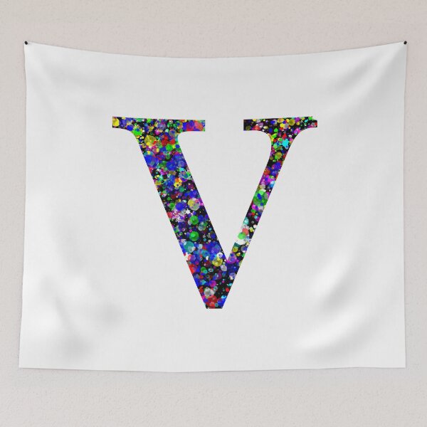 Item preview, Letter V Paint Splatter designed and sold by Handstand365.