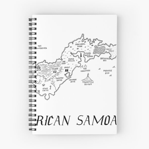 Item preview, American Samoa as a fantasy map - black and white designed and sold by aldayuan.