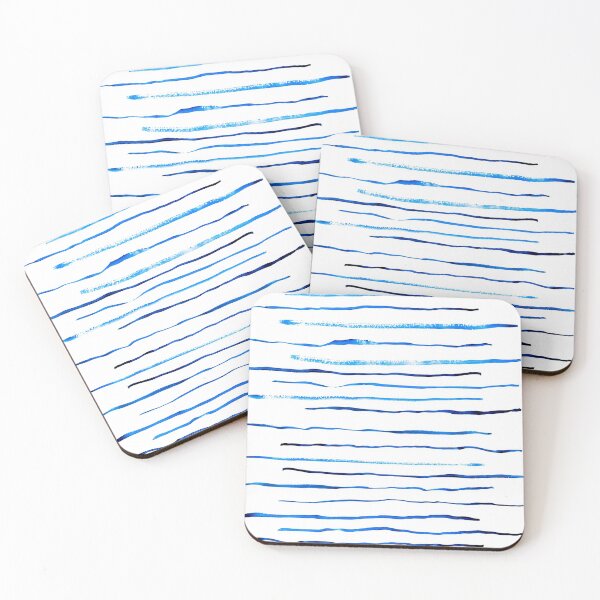 Item preview, Thin blue minimal Tiger stripes designed and sold by medinacreative.