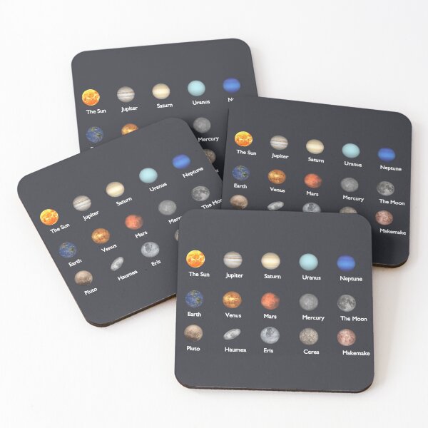 Item preview, Space, The Sun, The Moon, and some Dwarf planets. designed and sold by KineticCGI.