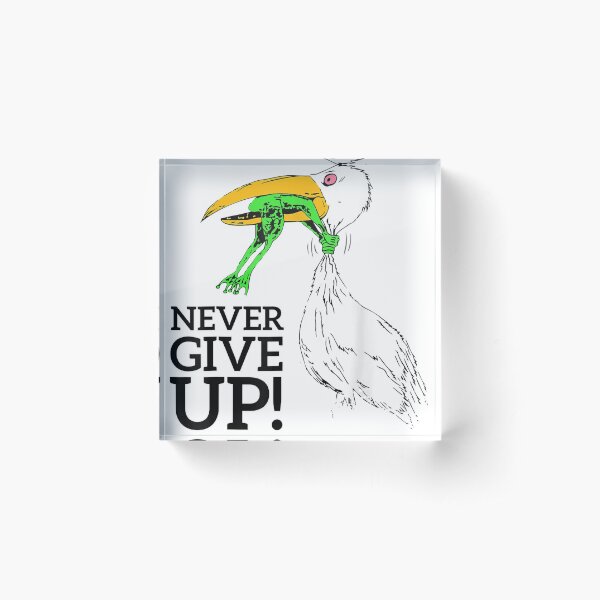 Item preview, Never give up stork and frog designed and sold by TimHuddleston.