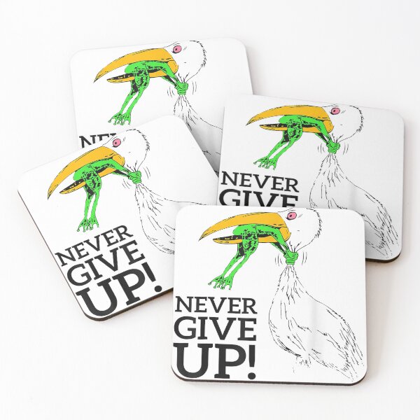 Item preview, Never give up stork and frog designed and sold by TimHuddleston.