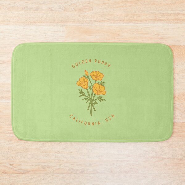 Item preview, California Golden Poppy State Flower - Green designed and sold by Manda Creates.