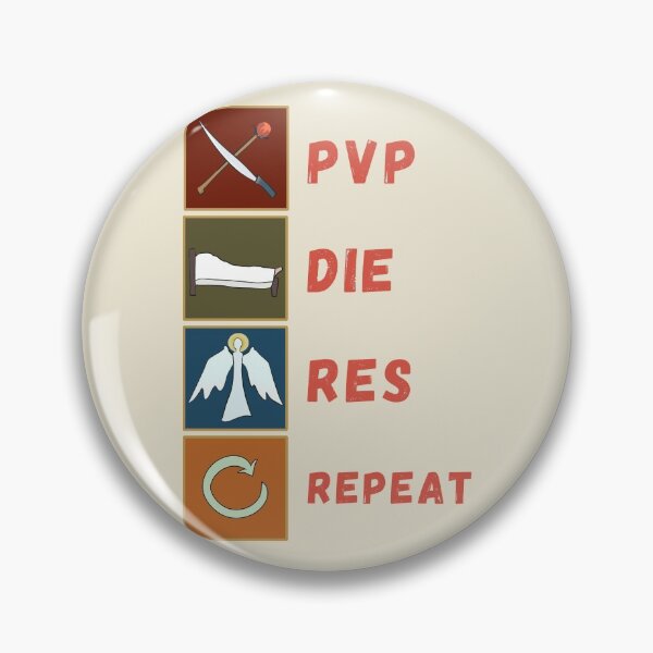 Item preview, PVP Die Res Repeat - Funny Gamer designed and sold by ViewerEqualsPhoton.