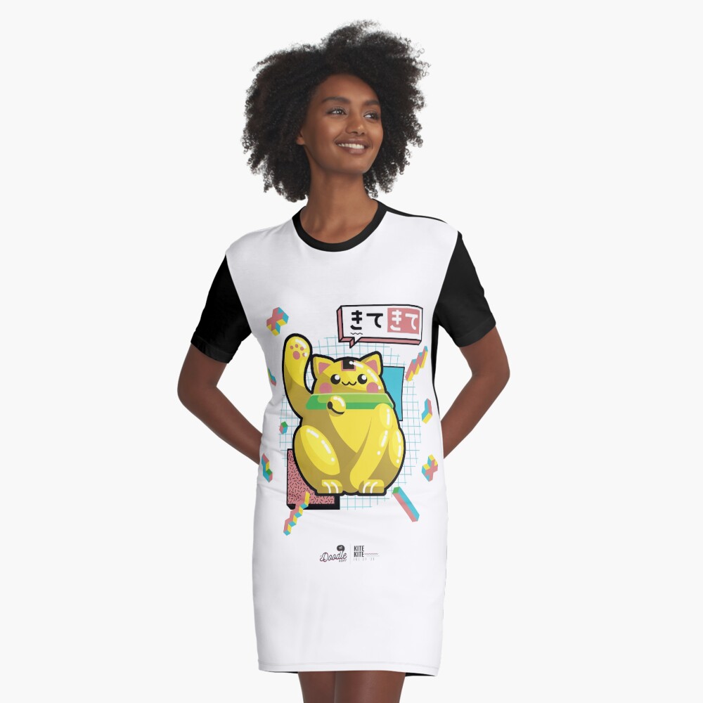 Vista previa del artículo con la obra «Vestido camiseta», diseñado y vendido por Galo-Guel.