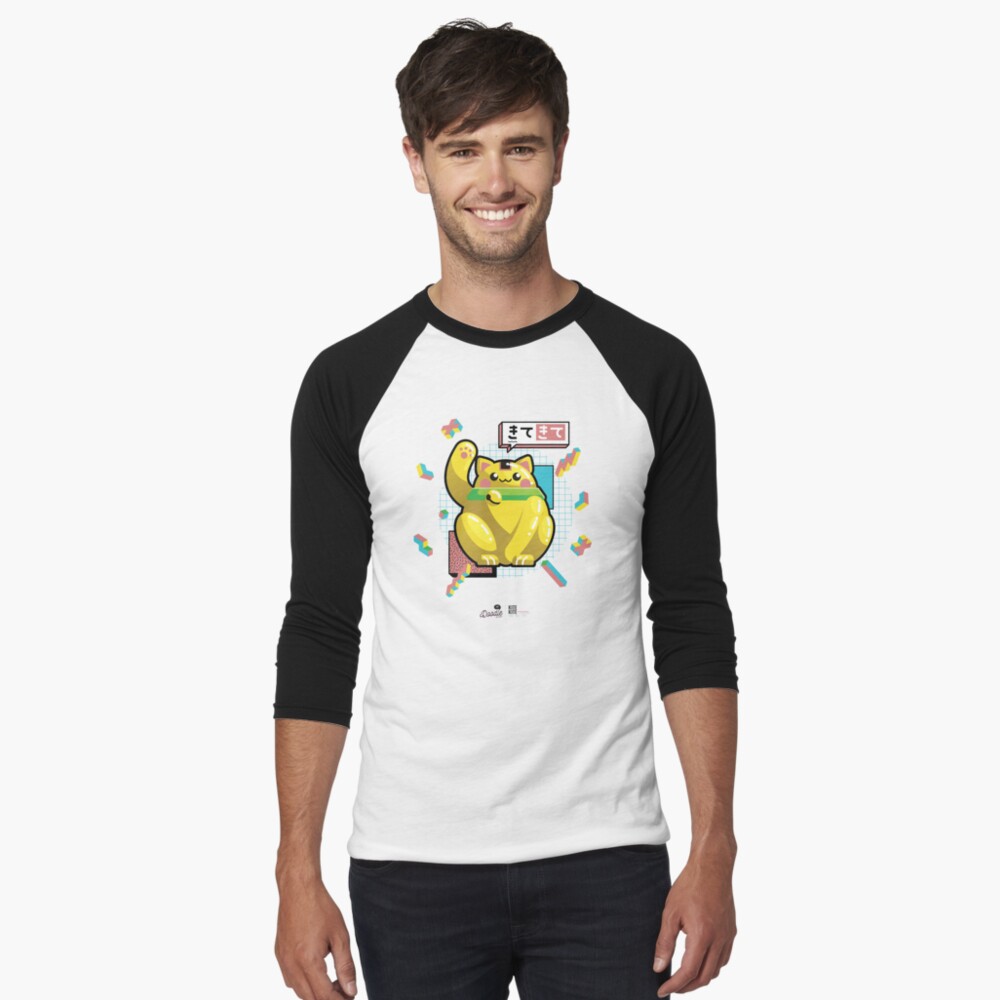 Vista previa del artículo con la obra «Camiseta ¾ estilo béisbol», diseñado y vendido por Galo-Guel.