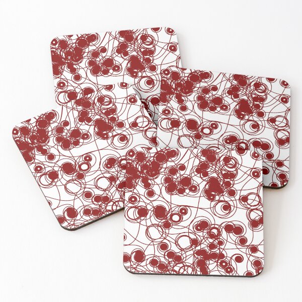 Item preview, Spiral chaotic design - maroon and white designed and sold by rahilvalani.