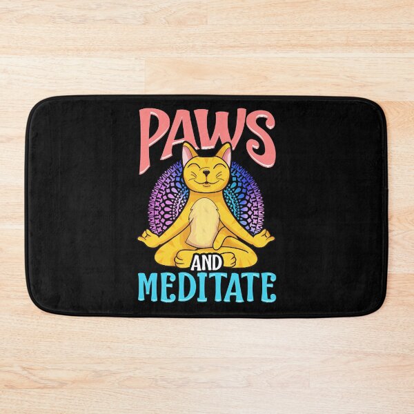 Item preview, Paws and Meditate Funny yoga and cat lover gift  designed and sold by eauMaison72.