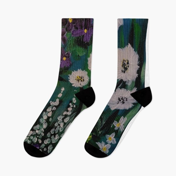 Item preview, Some wild abstract mixed wild flowers in the field  designed and sold by kkartwork.