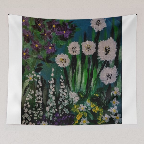 Item preview, Some wild abstract mixed wild flowers in the field  designed and sold by kkartwork.