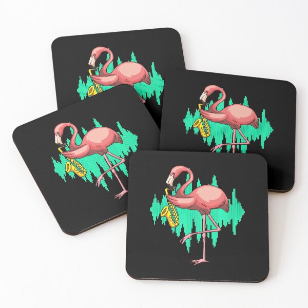 Artikelvorschau, Flamingo spielt Saxophon entworfen und verkauft von eauMaison72.