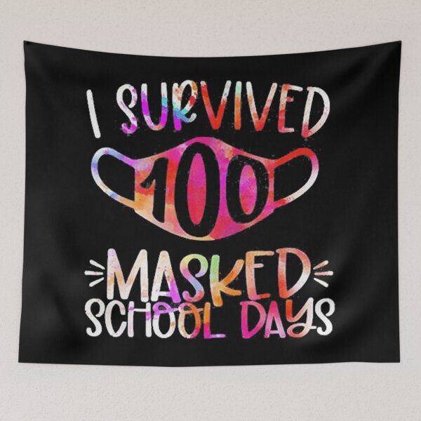 Item preview, I survived 100 masked school days designed and sold by FelicityFide.