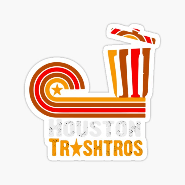 Houston Trashtros Asterisks Cheaters Trash Can  Sticker for Sale