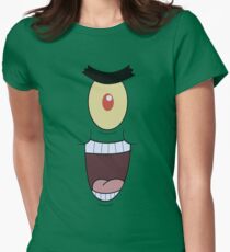 Plankton evil and funny laugh Fitted T-Shirt