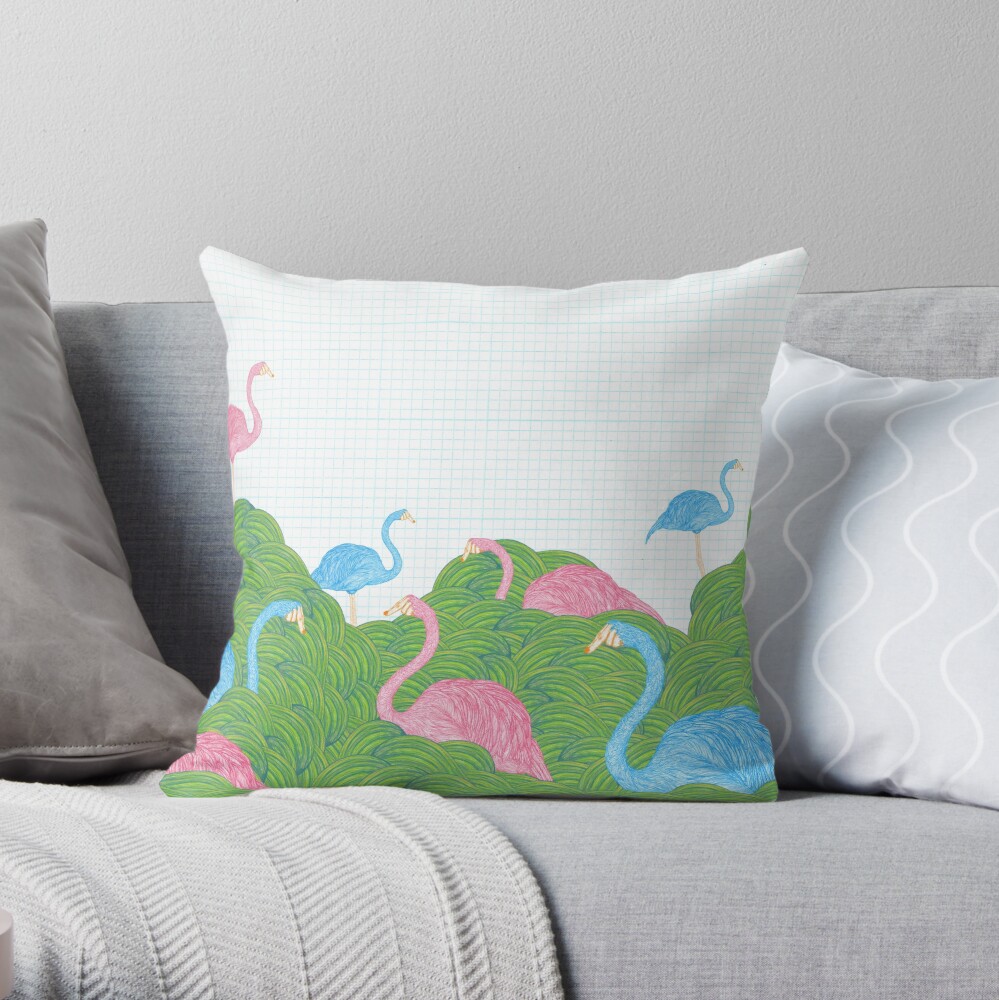 Flarin in the Garden Throw Pillow