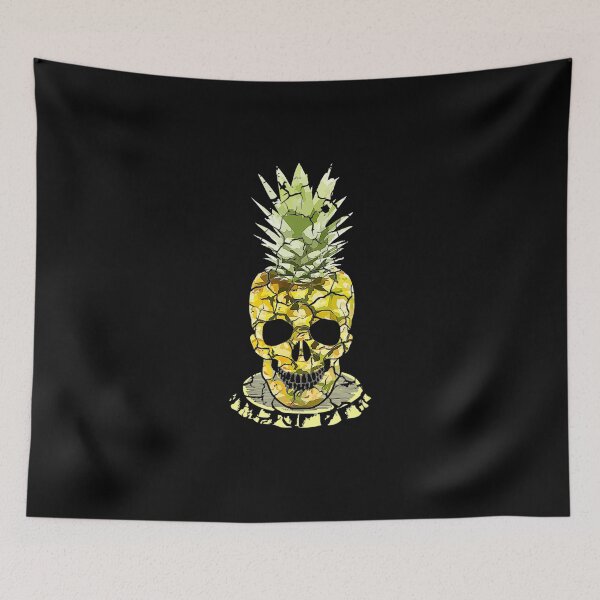 Item preview, Pineapple Skull Aloha Beaches Hawaiian Goth Skater Punk  designed and sold by Thirdequatorial.