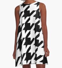 Houndstooth A-Line Dress