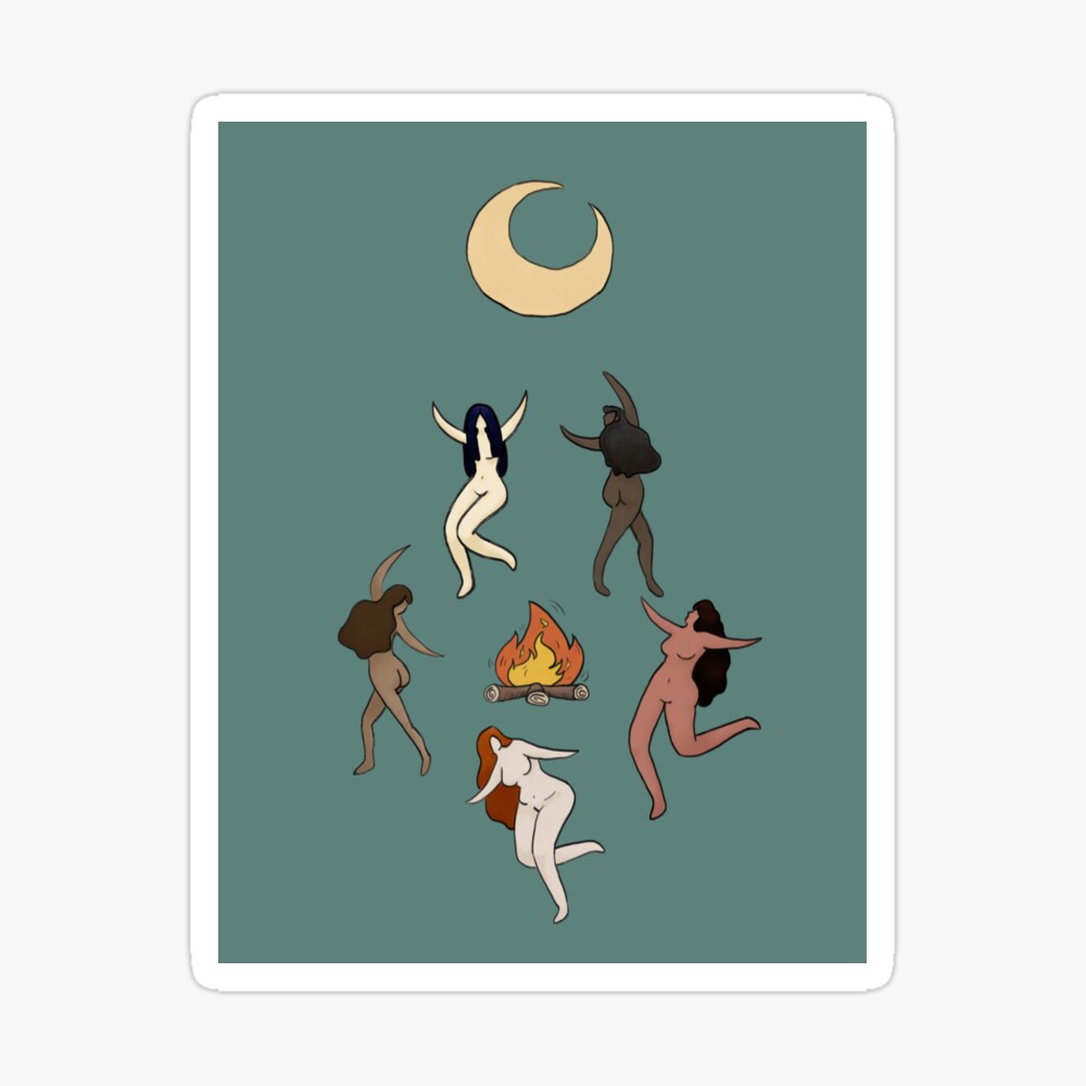 Dancing Witches Under the Moon