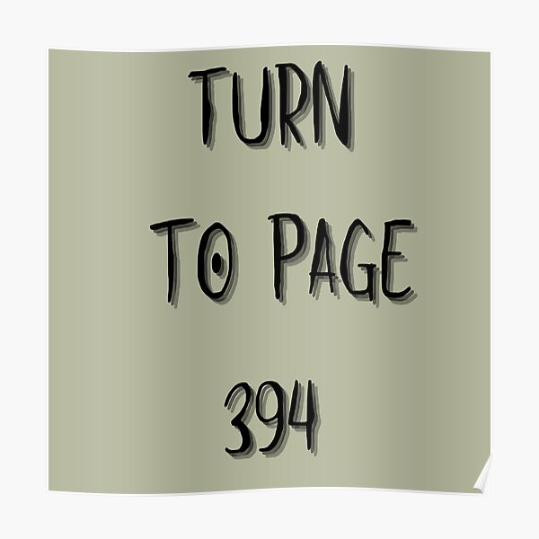Turn to page 394 Poster