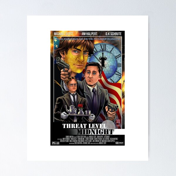  Michael_Scott The Office Threat Level Midnight Vertical Poster  - No Frame (24 x 36) : Everything Else