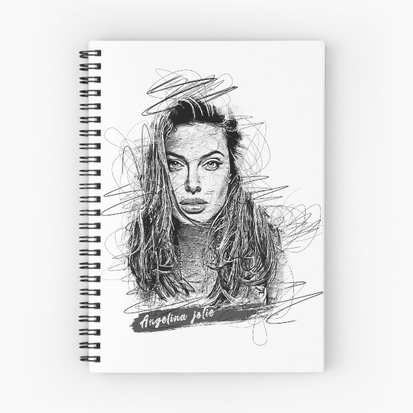 Item preview, Angelina Jolie Abstract Sketch Art, Angelina Jolie Sketch Design, Angelina Jolie designed and sold by graphic-genie.